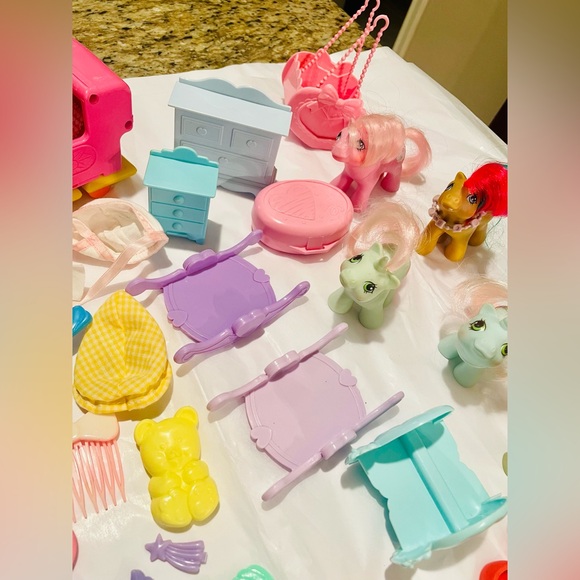 Vintage My Little Pony Babies lot MLP 7 ponies - Picture 7 of 13